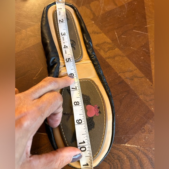 PENNY LOVES KENNY BLACK WITH BOW TOE STRETCH BALET FLATS FITS WOMENS 9-10 - Picture 7 of 7